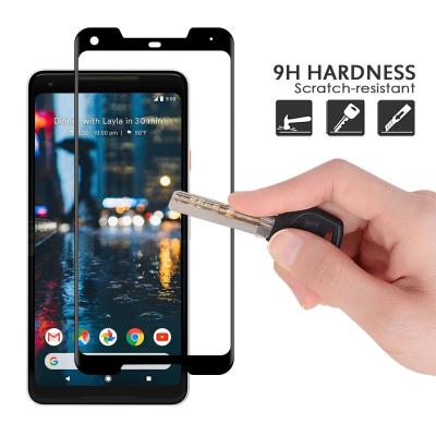 China Google Pixel 2 XL Curved Tempered Glass Screen Protector 9H Full Coverage for sale