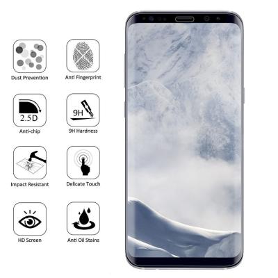 China Tempered Glass Curved Edge Screen Protector Case Friendly For Samsung Galaxy S8 for sale