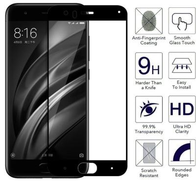 China Full Coverage Ultra Clear Screen Protector Easy Installation Delicate Touch For Mi 6 for sale