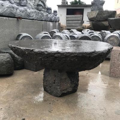 China Modern Irregular Shape Round Lava Stone Garden Tables for sale