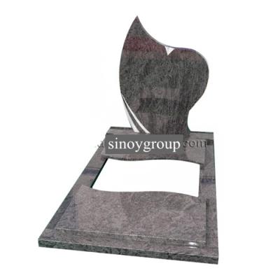 China Polish / Poland Style Granite Headstone EUROPEAN Indian Granite Tombstone bahama blue for sale