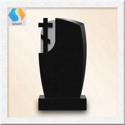 China Black EUROPEAN Granite Wholesaler Russian Style Headstone Tombstones and Monuments for sale