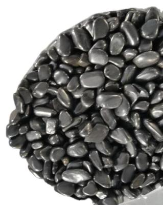 China Home And Garden Decoration Modern Landscaping High Polished Black Pebbles for sale