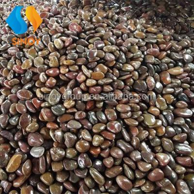 China Natural Red Pebble River Polished Stone Red Pebble for sale