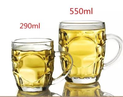 China CLASSIC most popular whiskey bar beer glass box sublimation glass printed beer mug with handle for sale