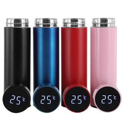 China Personalized PORTABLE wide mouth outdoor stainless steel thermo led temperature led designed stainless steel thermos for sale