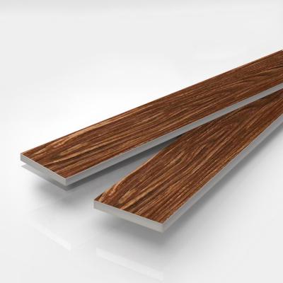 China Ourdoor 150x600 Modern High Quality Light Dark Teak Porcelain Grain Texture Look Flooring Wood Plank Tiles Glossy Design Flooring for sale