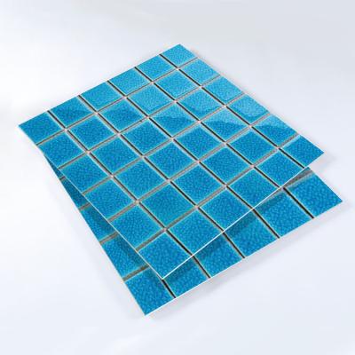 China Modern Moroccan 3D Mosaic Mirror Wall 4MM Thick Bathroom Wood Flooring Pools Cotta Glass Home Tiles Real DIY For Swimming Pools for sale