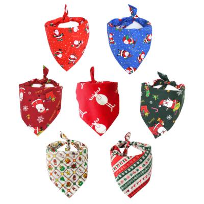 China 7 Viable Perros de Vendas Para Christmas Pet Dog Bandanas Cotton Good Quality Dog Collar Ornament for sale