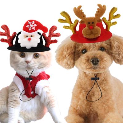 China 2021 Viable New Pet Hat Dog Halloween Christmas Headwear Cat Funny Headwear Creative Hat Celebrate Christmas Hat Pets for sale