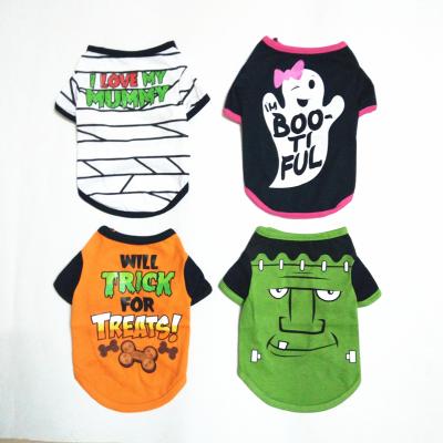 China 2019 Viable Cartoon Printing Dog T-shirt Pet Clothes Shirt Pet Halloween Clothes Summer for sale