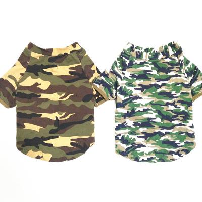 China Viable Customize Your Design / Logo Camouflage Pet Clothes Green Cotton Camouflage Pet Costume Dog Clothes for sale