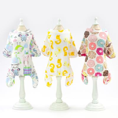 China Viable Cute Banana Design Pijama De Perro De 5 Design Dog Sleep Clothes Cotton Pet Pajamas for sale