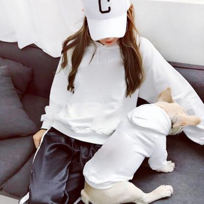 China Cotton Print Viable Pet Clothes Hoodie 3XL/4XL Size White Human Clothes Dog Clothes Free Size Available for sale