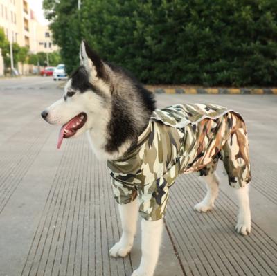 China Sustainable Large Dogs Waterproof Raincoat Camouflage Clothing Large Dog Clothes Waterproof Oversized Dog Clothes for sale