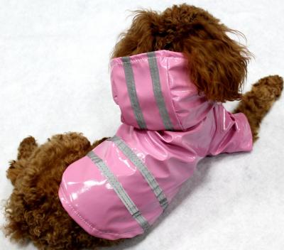 China Viable The New Puppy Hooded Rain Coat With Reflective Stripe Dog Raincoat Clothes Wholesale for sale