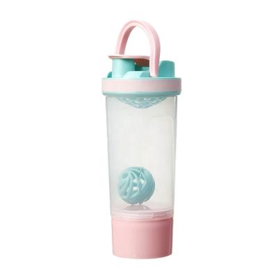 China Hot Sale 700ml BPA Sports Protein Shaker Water Bottle Free Portable Plastic Gym Fitness Mixed Shaker Water Bottle for sale