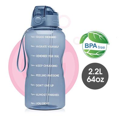 China 64OZ 2.2L Sustainable Outdoor Sports Drinking Water Bottle Drinking Plastic Water Bottle BPA Free Plastic Water Bottle for sale