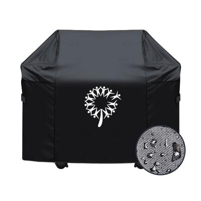 China Durable Weather Burner Gas BBQ Grill Covers Custom Heavy Duty Waterproof Dustproof PVC 600D Oxford Designer Outdoor Grill Cover for sale