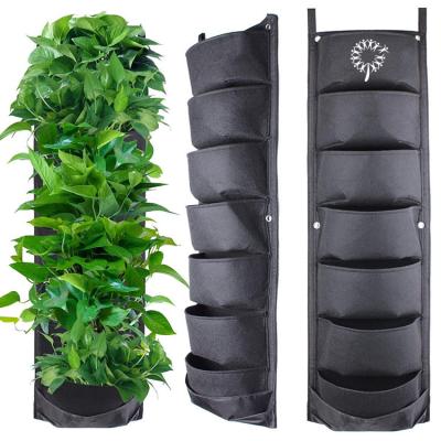 China Breathable Pouches Grow Bag Nonwoven Fabric Wall Hanging Plant Vegetable Potato Flower Pot Grow Bag for sale