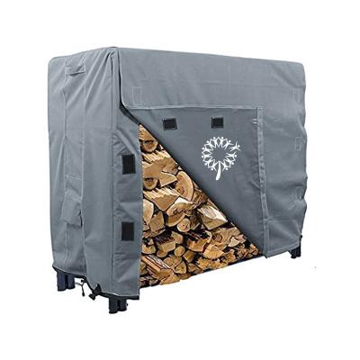 China Solution-dyed polyester 48 inch 300D black tear resistant firewood log rack outdoor cover for sale