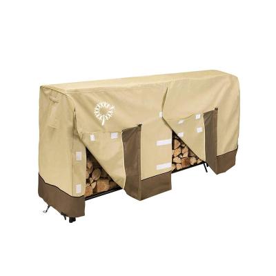 China 96 Inch 420D Polyester Dustproof UV Resistant Solution-Tinted Polyester Firewood Log Rack Cover For Weather Protection for sale