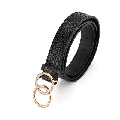 China Fashion.Casual.Business Best Quality At The Same Price Black Metal Logo Custom Leather Belt Buckle Belt for sale