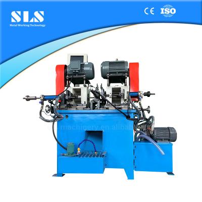 China metal pipe double face dry chamfering automatic chamfering machine/tube end hydraulic deburring machine for sale