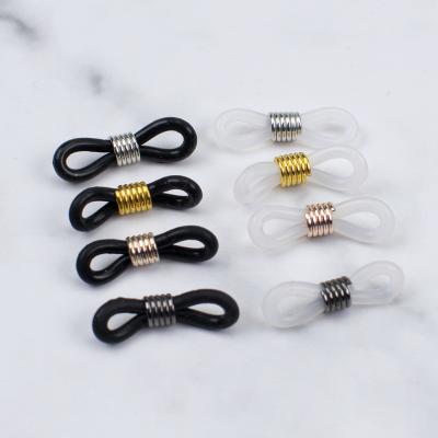 China DIY Glass Accessories Stainless Steel Contracted Rubber Connectors For Eye Glass Holder Necklace Chain for sale