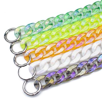 China Fasion MELLON Acrylic AB Hyun Chain Rainbow Color 20*30 Bag Handle Chain Strap Replacement For DIY Handbags Cross - Body Shoulder Bags for sale