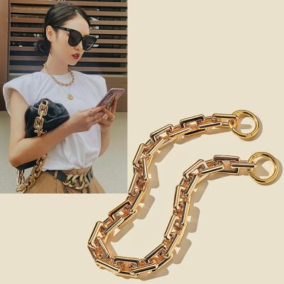 China Fashionable Decorative Accessories Gold Fasion MELLON Ladies Shoulder Bag Acrylic Chain Purse Chain for sale