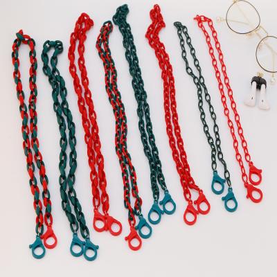 China Fasion MELLON 2021 Fashion Two Color Christmas Acrylic Glass Anti-lost Chain Necklace Chain Accessories for sale