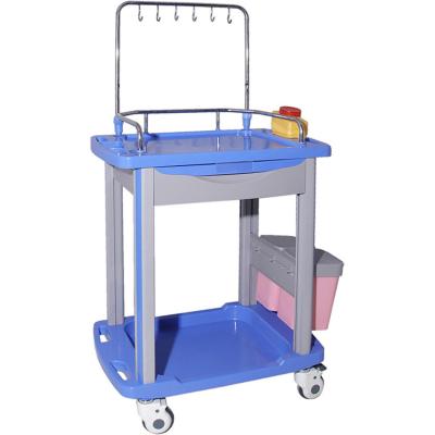 China Modern ABS Medical Mobile Hospital Equipment Trolley Clinical Iv Treatment Trolley for sale