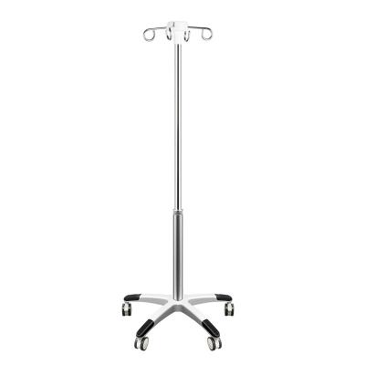 China Modern Mobile Foldable Medical Aluminum Iv Pole Stand Adjustable Hospital Infusion Stand for sale