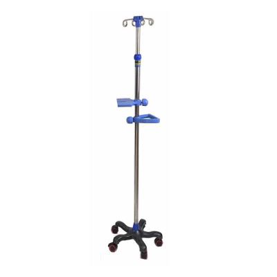 China Modern High Quality Portable Hospital Clinic Stainless Steel Infusion Foldable Infusion Pole for sale