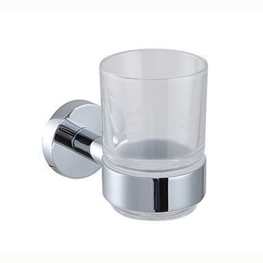 China Modern Bathroom Toothbrush Holder / Wall Mounted Brass Tumbler Cup for sale