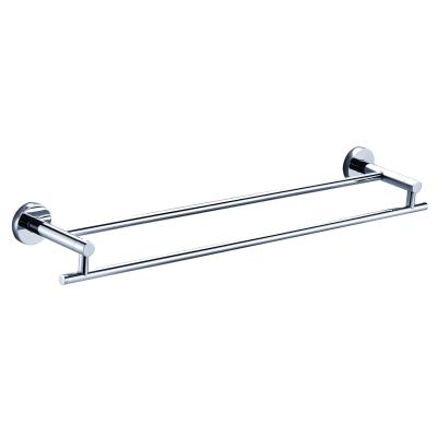 China Modern Bathroom Accessories Stainless Steel Wall Mounted Double Towel Rack for sale