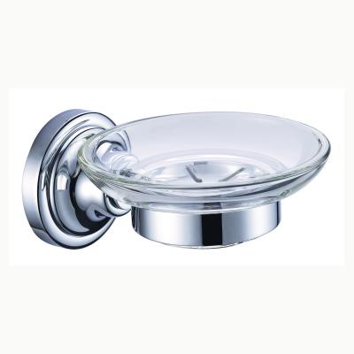 China Modern Home Glass Bathroom Hotel Wall Mounted Soap Dish Holder for sale