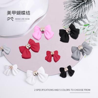 China Nail Charms 3d Zircon Jewelry Luxury Crystal Butterflies Nail Art Designs Nail Art Bow Link Alloy Bow Nail Charm for sale