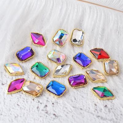 China Nail Charms Combine Magic Colorful Crystal Glass Nail Art Glitter Decorations Rhinestones ab 3D Flatback Nail for sale