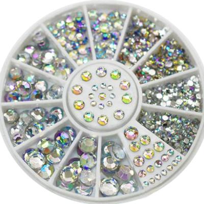 China Nail Charms 3D DIY Nail Art Stones and Charms 1 Box Clear Crystals Nail Art Decoration Craft Jewelry DIY Rhinestones Charms Gems Stones for sale