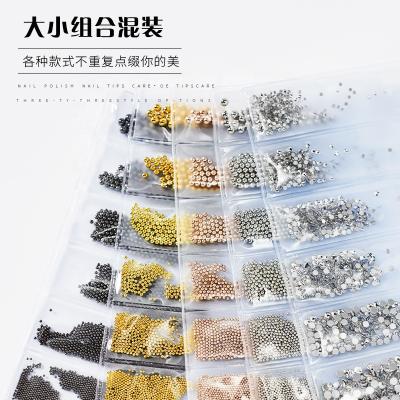 China Nail Charms Tiny Caviar Nail Beads Manicure Nail Accessories Miniature Bullion Balls Micro Beads For DIY Craft Making for sale