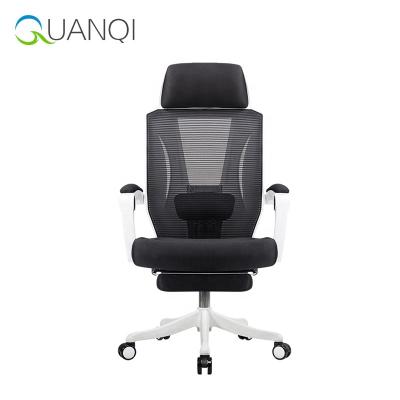 China (Size)Adjustable Black Medium Office Mesh Chair With Bow Feet Lumbar Support Visitor Chair Sleep Chair for sale