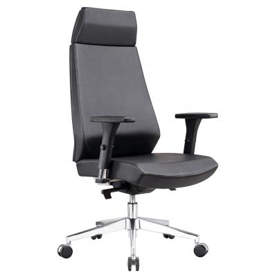 China Commercial High Quality Executive Leather Adjustable Chair Aftermarket High View Metal Furniture Padded Chair (Size) for sale