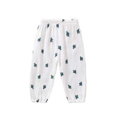 China Autumn Casual Cotton Multicolor Playful Pattern Cute Children's Girls Breathable Pants for sale