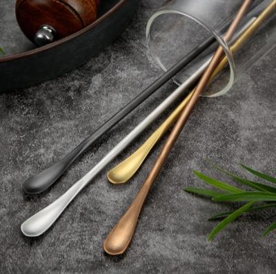 China 304 Stainless Steel Long Spoon Small Coffee Spoon Handle Bee Dessert Ice Cream Viable Japanese Stirring Spoon Stirring Rod Mixing Stick for sale