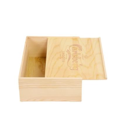 China Stored Sliding Lid Wooden Box Packaging Wooden Gift Box for sale