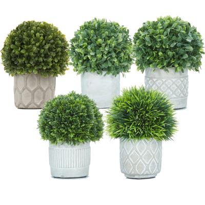 China Mini Potted Artificial Topiary Ball Modern 6