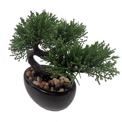 China Modern Medium Size Faux Tree Plants Bonsai Tree In Ceramic Pot With Artificial Tree For Home Office Decoration for sale