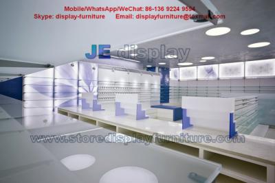 China Pharmacy Store Interior Design by Wood Display Cabinet and Tempered Glass Shelves for sale